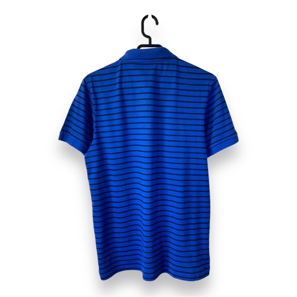 Nike Blue Black Striped Golf Polo Shirt - Picture 2 of 5